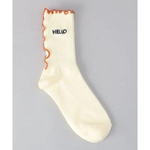 コーエン coen 配色メロー ロゴ刺繍 リブソックス （YELLOW）