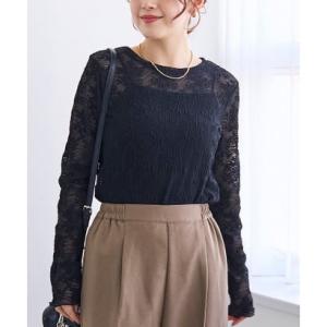 コーエン coen カットレースクルーネックL/S （BLACK）