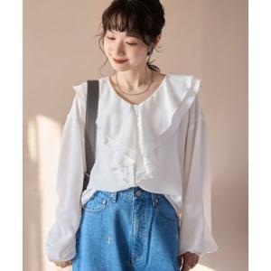 コーエン coen Peラッフルマエアキブラウス （OFF WHITE）