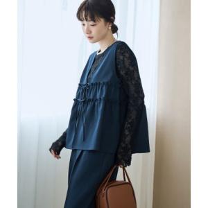 コーエン coen リネンライクPe キャミセットアップ （NAVY）