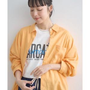 コーエン coen リネンレーヨンレギュラーカラーシャツ （ORANGE）