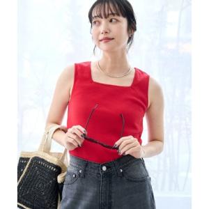 コーエン coen リブスクエアネックタンク （RED）