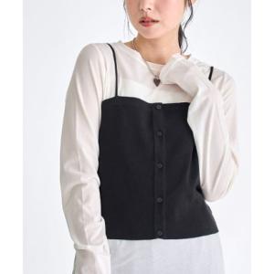 コーエン coen ソウバリニットキャミソール （BLACK）