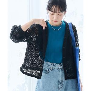 コーエン coen フラワーレースフーディシャツ （BLACK）