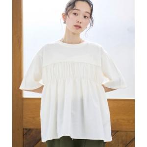 コーエン coen フハクドッキングギャザーH/SーT （OFF WHITE）