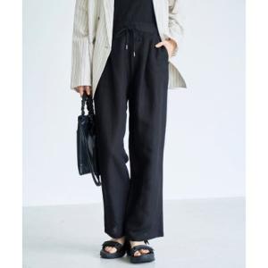 コーエン coen ■リネンレーヨンワイドストレート （BLACK）