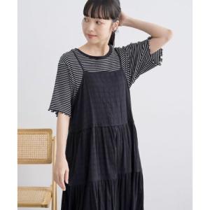 コーエン coen チェックジャカードコットンキャミワンピース （BLACK）