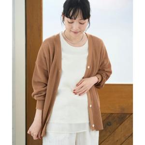 コーエン coen シアーリネン畔Vネックカーディガン （BEIGE）