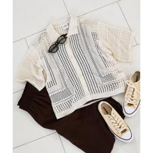 コーエン coen メッシュニットH/Sシャツ （OFF WHITE）