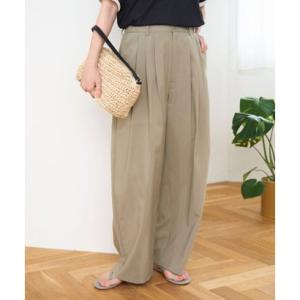 コーエン coen リネンライクシアーツータックワイドスラックス （BEIGE）