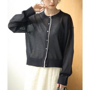 コーエン coen レイヤードライクドライタッチシアーカーデ （BLACK）