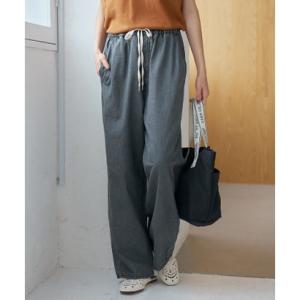 コーエン coen 【再入荷・新色/WEB限定カラーあり】コットンレーヨンデニムワイドパンツ（インフルエンサー紹介アイテム） （DK.GRAY）