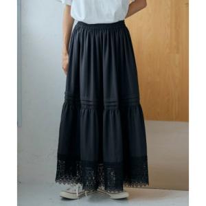 コーエン coen スソレースティアードスカート （BLACK）