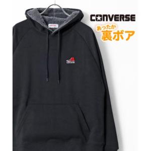 裏ボア シューズ ワンポイント プルオーバー スウェット パーカー フーディー メンズ レディース ...
