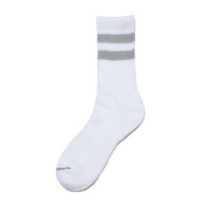 コンフィーソックス COMFY SOCKS LINE LOW CREW MADE IN JAPAN（WHITE/GREY）