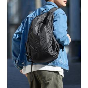 コカ coca 【田中里奈様着用】ポケッタブル縦ファスナーバックパック （Black）