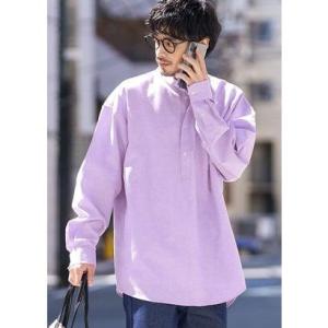 コカ coca バンドカラープルオーバーシャツ （Purple）