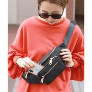 コカ coca ゴールド金具シンプルボディバッグ （Black）