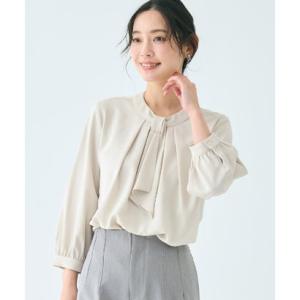 コカ coca ボウタイ風アクセ付きブラウス （Lt.beige）