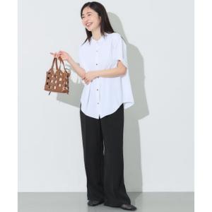コカ coca 【接触冷感】とろみツイルイージーワイドパンツ （Black）