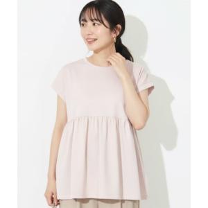コカ coca クルーネックドッキングギャザートップス （Lt.pink）