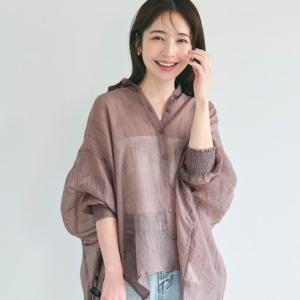 コカ coca シアービッグシャツ （Greige）