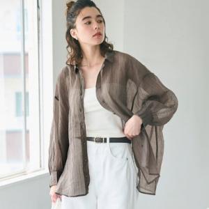 コカ coca シアービッグシャツ （Khaki）
