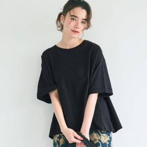 コカ coca バックタックフレアTシャツ （Black）