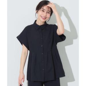 コカ coca 【田中里奈様着用】サッカータックブラウス （Navy）