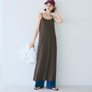 コカ coca OUTBRAリブキャミワンピース （Brown）