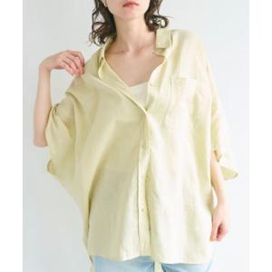 コカ coca レーヨンリネンポンチョシャツ （Yellow）