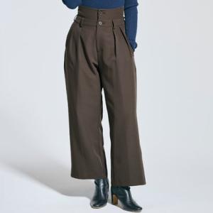 コカ coca ウエストデザインワイドパンツ （Brown）