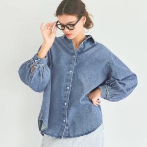 コカ coca ボリュームスリーブデニムシャツ （Blue）