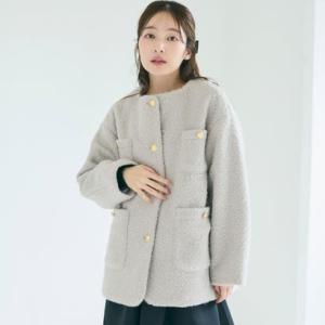 コカ coca プードルボアノーカラーコート (...の商品画像