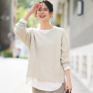 コカ coca ヤク風Vネックニットトップス （Lt.beige）