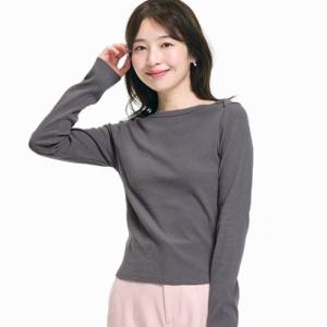 コカ coca リブボートネックカットソー （Gray）