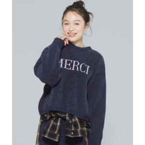 コカ coca モールニットロゴトップス （Navy）