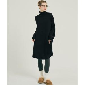 コカ coca タートルニットワンピース （Black）