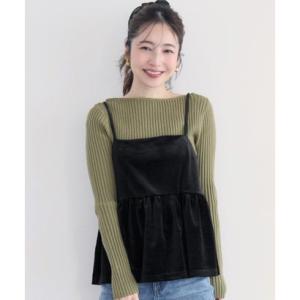 コカ coca ベロアキャミソール （Black）