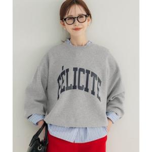 コカ coca スウェットライクニット プリントトップス （Gray）