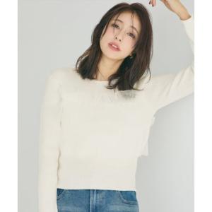 コカ coca チュールドッキングリブニット （Ivory）