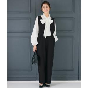 コカ coca Vネックオールインワン （Black）