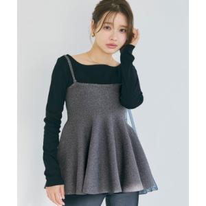 コカ coca スポンディッシュニットキャミソール （Gray）