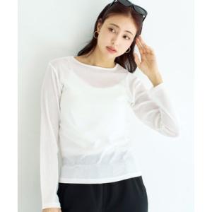 コカ coca シアージョーゼット長袖トップス （White）