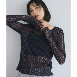 コカ coca ストレッチチュールレース トップス （Navy）