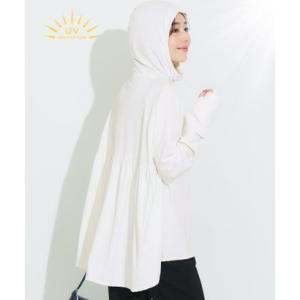 コカ coca 【UVカット】バッグギャザーパーカー  （White）