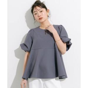 コカ coca ボリューム袖ペプラムブラウス （Charcoal）