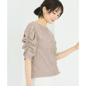 コカ coca 【吸水速乾】シボシャーリングトップス（Brown）