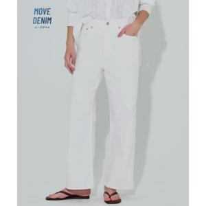 コカ coca ムーヴデニムストレートパンツ （White）