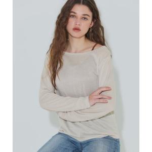 コカ coca ワンショルダーシアー長袖Tシャツ （Lt.beige）
